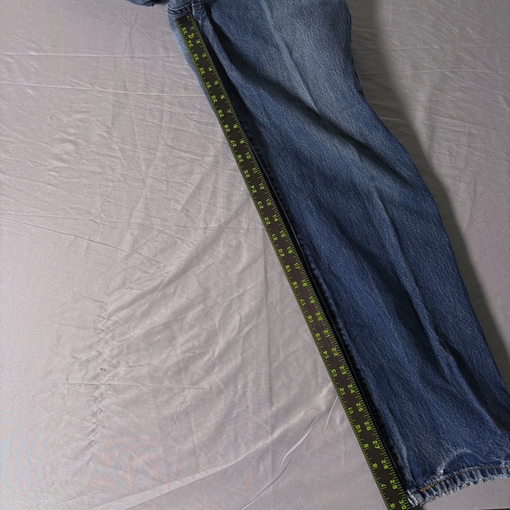 Levis VTG 501 Mens Straight Leg Button Fly Blue Denim Jeans 36x32 Medium Wash - Picture 6 of 8